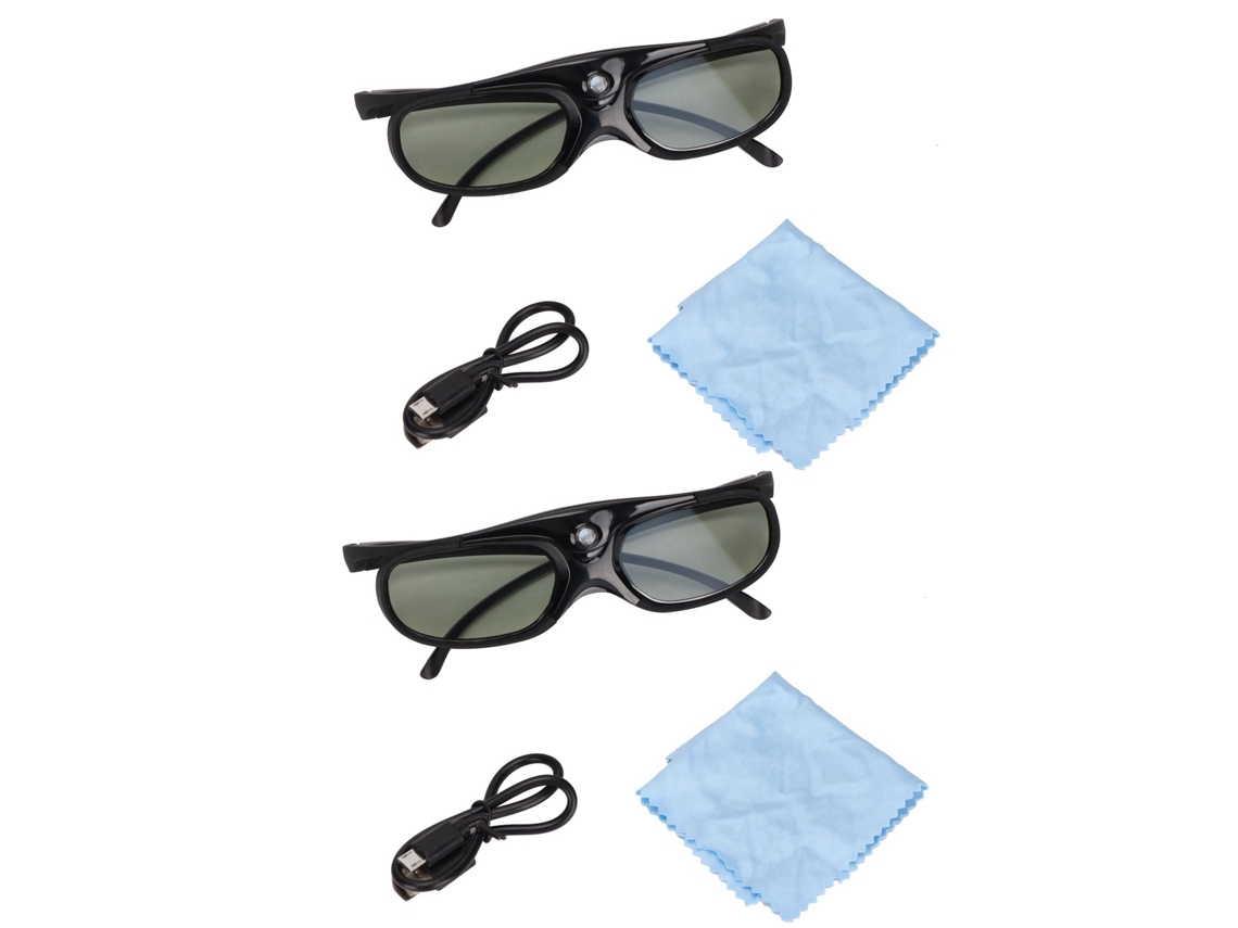 Óculos 3d De Obturação Ativa Dlp Link 144hz Lentes Lcd Para Projetores 3d Dlp (2 Unidades)