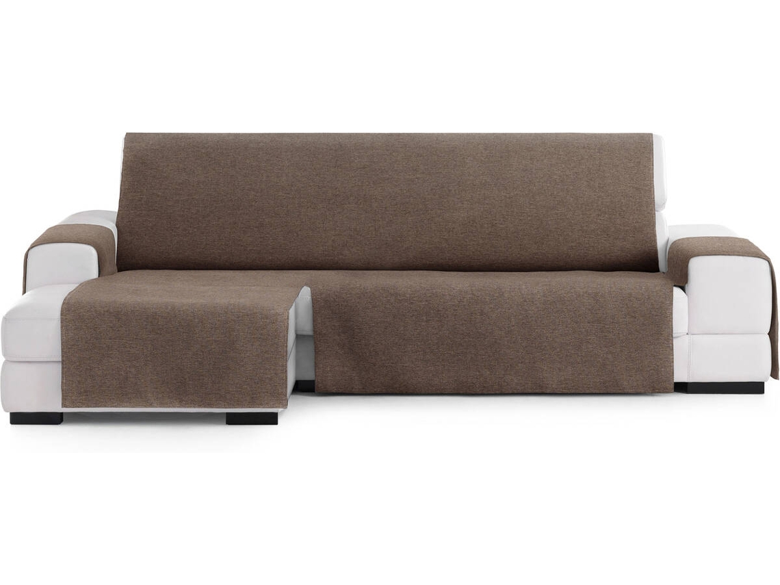 Funda de Chaise Longue Izquierda EYSA Extra Prática Premium Valeria Tejido Elástico (306 x 80 x 220 cm - Poliéster y Algodón - Marrón)