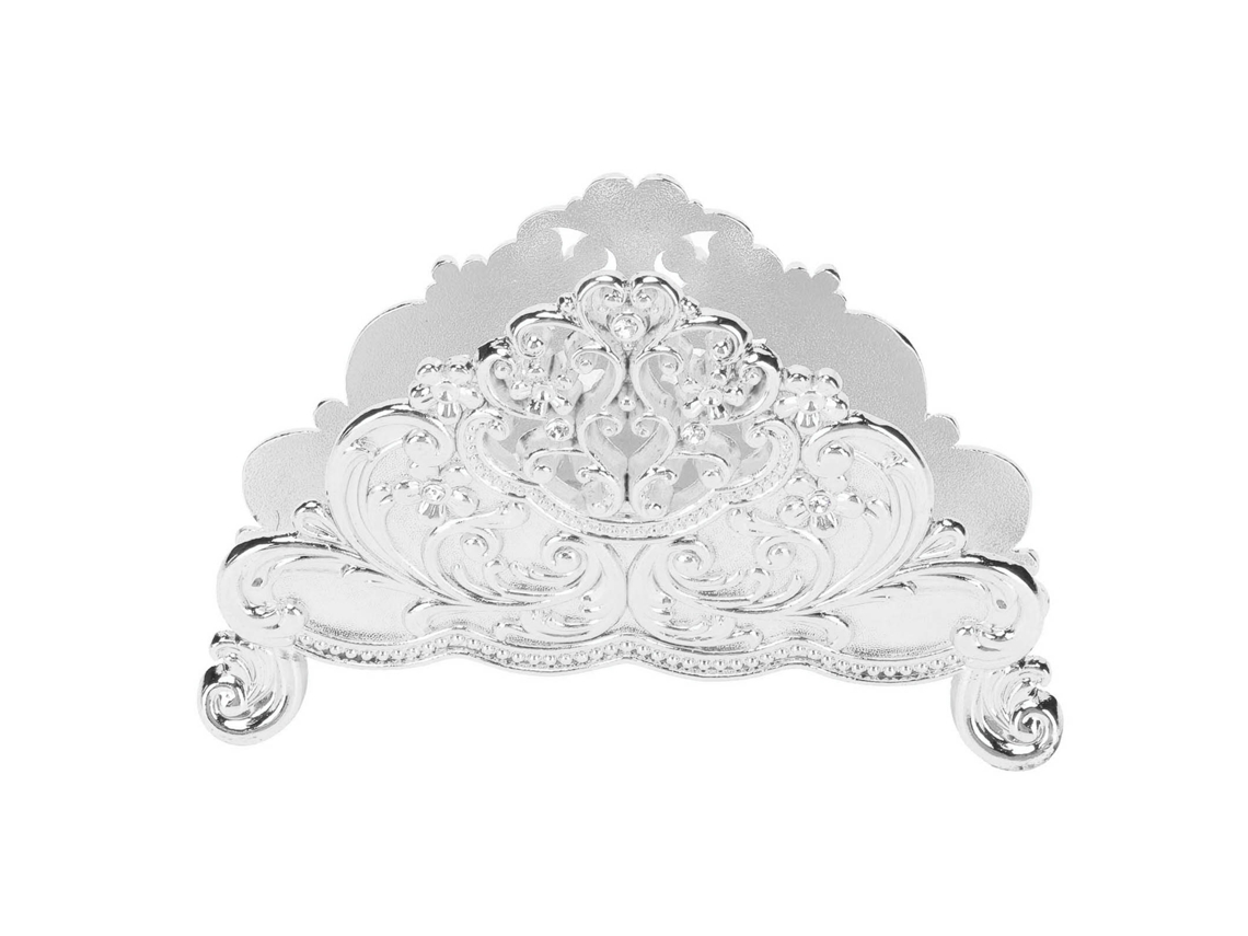 Toallero Metálico De Estilo Europeo Con Estampado Floral, Diseño Dorado, Duradero Para La Cocina O La Mesa De Centro.