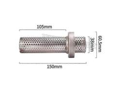 Ventilador extractor Yoshimura Slim de 50,8 mm/60 mm con convertidor catalítico y silenciador (DB Killer).