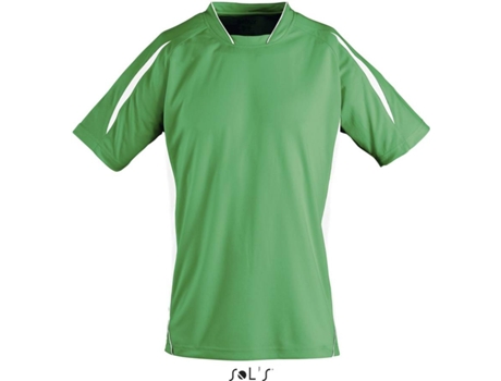 Camiseta de Niños para Fútbol SOLS Maracana Ssl Verde (10 años)