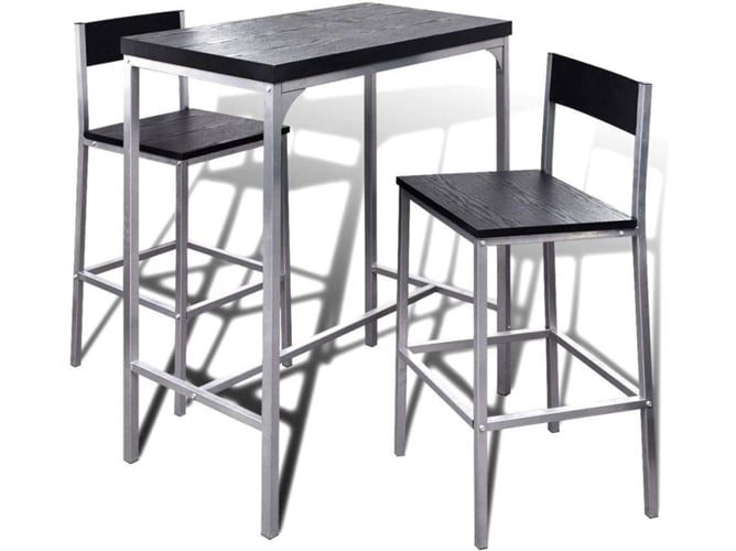 Mesa Bar Vidaxl alta 2 sillas para desayuno set y taburetes muebles comedor