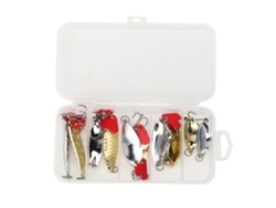 10pcs Kit De Lures De Pesca Con Secuencias Bait Artificial Duro Con Anzuelo Accesorio De Pesca Xlt-1