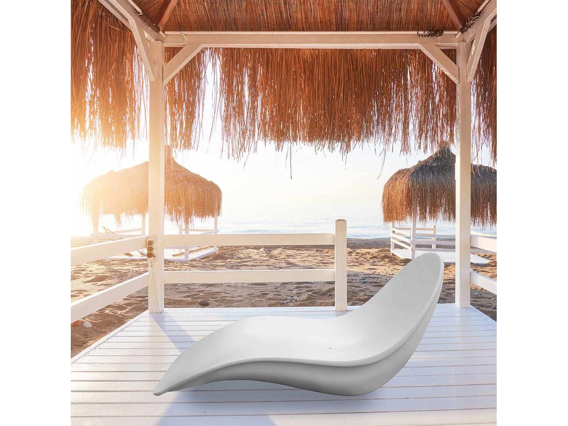 Tumbona SINED Venere (Blanco - Fibra de vidrio - 178x71x91 cm)
