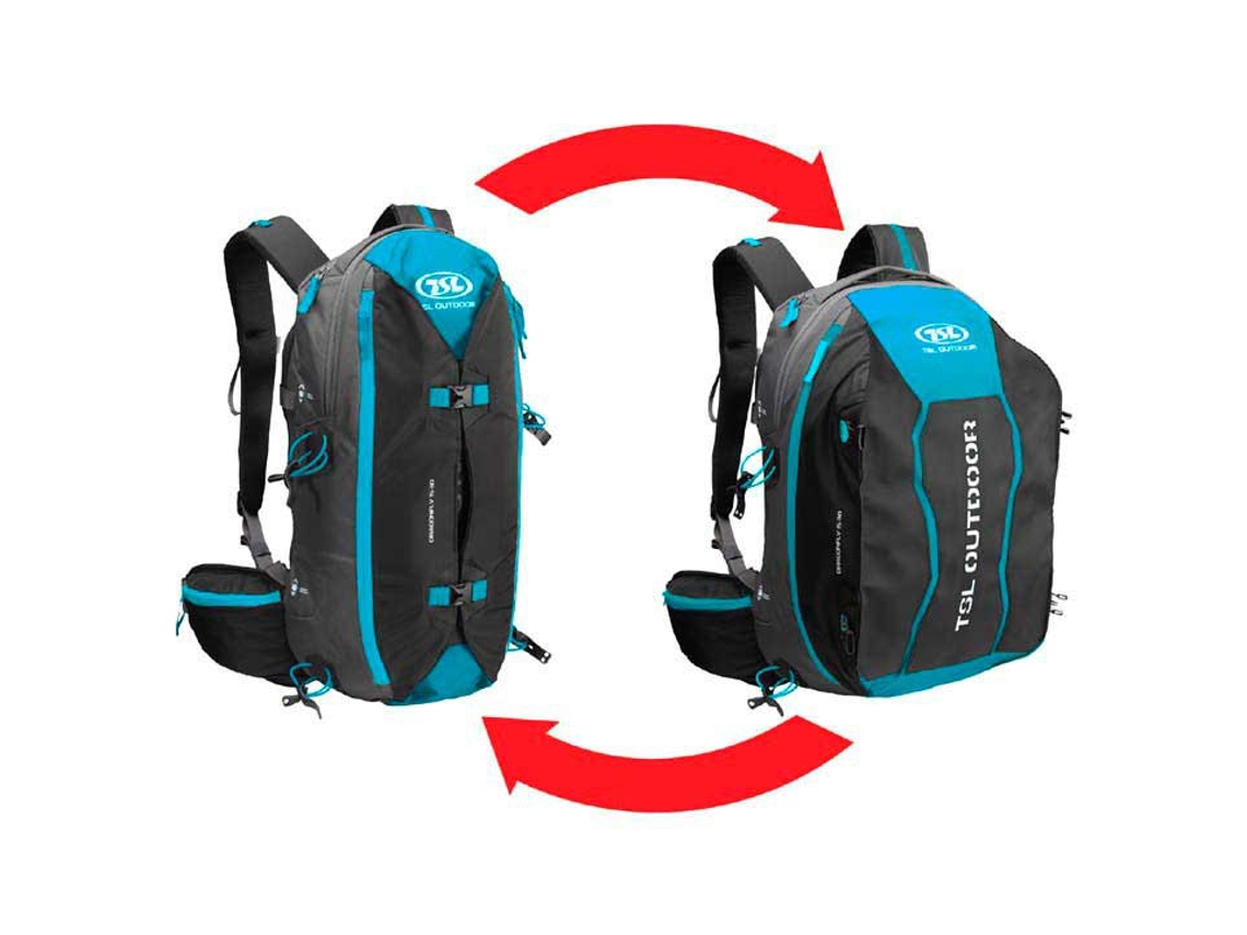 Mochila de Esquí TSL OUTDOOR Dragonfly 15/ (11-20 L - Negro)