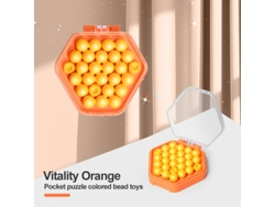 Juego de mesa educativo para niños Smart Bead Puzzle Mini Magic Bead para dos jugadores Naranja DIGITALLAB