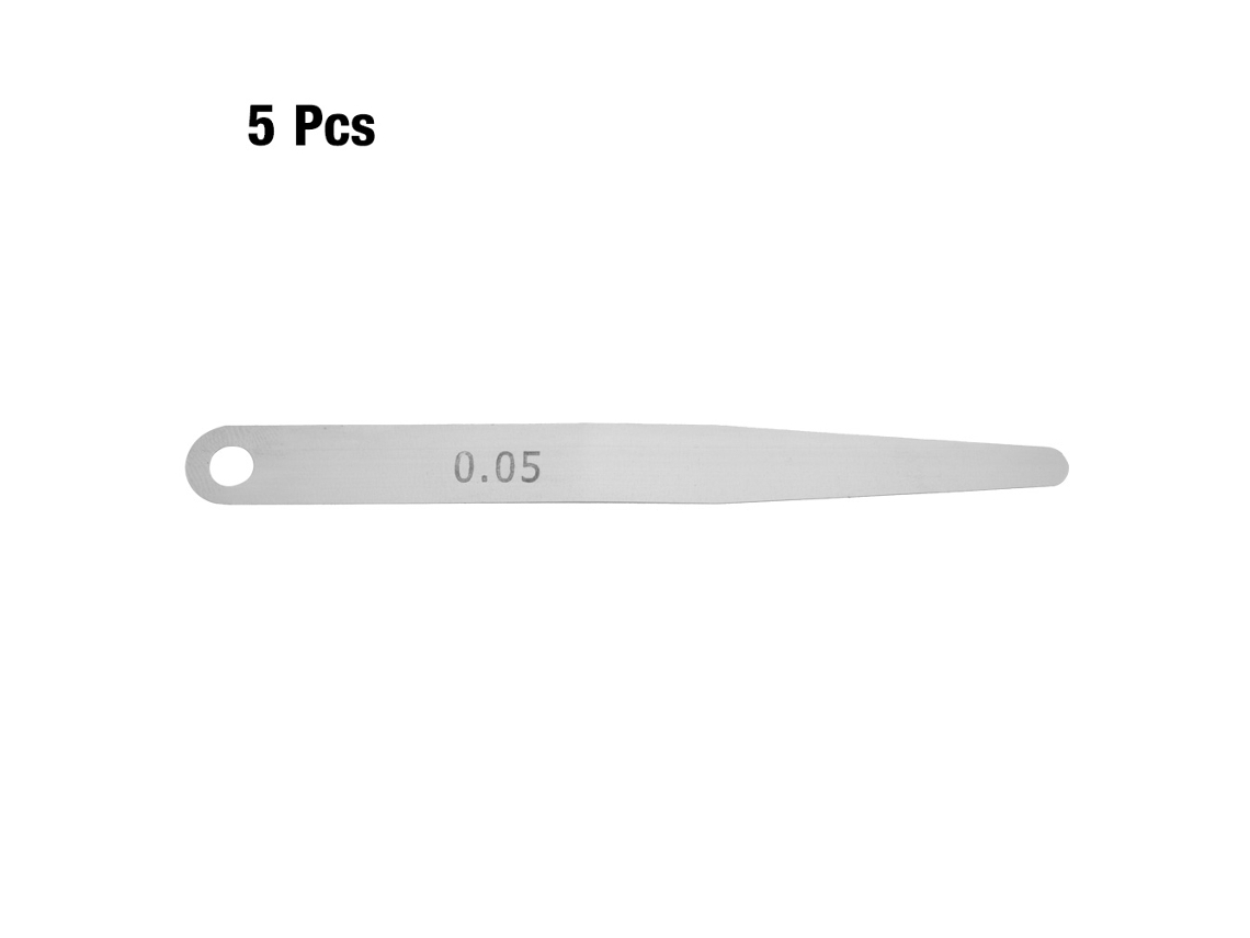 5 varillas métricas de acero inoxidable con calibre de 0,05 mm