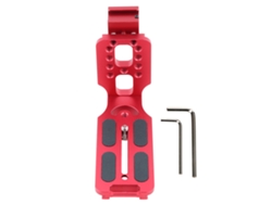 Placa De Liberación Rápida En L De Metal Con Montura Hot Shoe Para Cabeza De Bolas Hidráulica Cámara Slr (rojo)