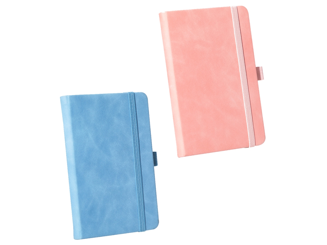 HYMNORA 2 Unidades Cuaderno Pequeño A6 Tapa Dura de PU Liso para Bolsillo