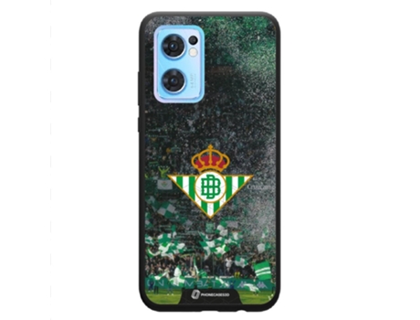 Funda Móvil Oficial Real Betis Fc para Oppo Reno 7 PHONECASES3D Piel Sintética Negro