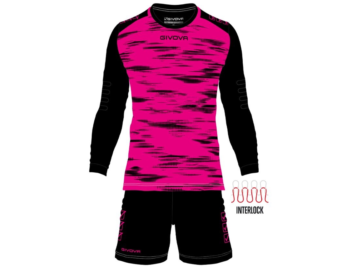 Kit de portero fuxia y negro Givova: comodidad y rendimiento en el campo