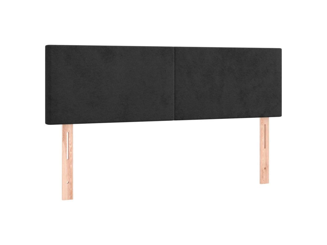 Maison Exclusive - Cabeceros 2 Unidades Terciopelo Negro 72x5x78/88 Cm