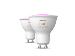 PHILIPS - Paquete doble de 2 bombillas de color blanco cálido Gu10 de 350 lm