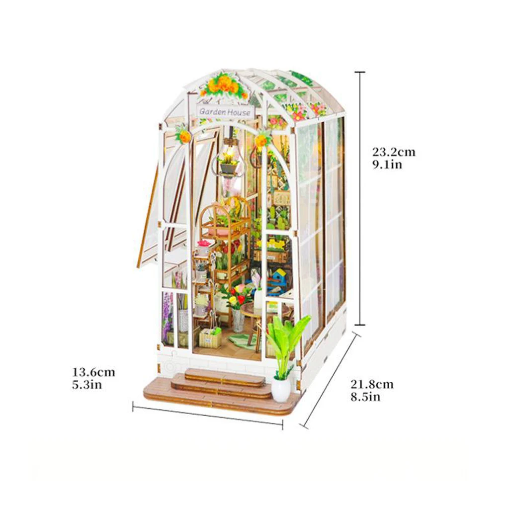 Kit De Bricolaje Para Rincón De Lectura De Madera 3d "área De Descanso Floral" Mini Casita De Jardín