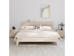 Mesas Cabeceira LOVELY HOME Mesinha 2Pcs Hamar 40X35X44,5 Pinho Maciço Castanho-Mel
