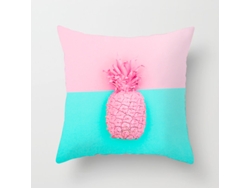 Serie Hojas Tropicales Rosa Funda Decorativa de Almohada