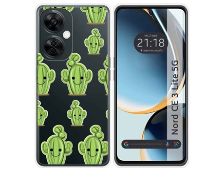 Funda Silicona Transparente para Oneplus Nord CE 3 Lite 5G diseño Cactus Dibujos