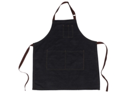 Delantal Unisex De Mezclilla Negro Con Bolsillos Para Dibujar Pintar Y Trabajo En Restaurantes Cafés