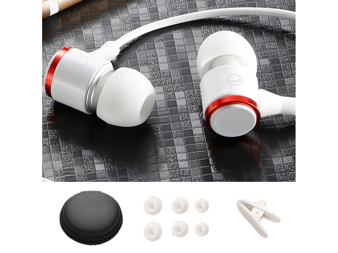 Auriculares Con Cable, Cancelación De Ruido, Sonido Hifi, Graves Potentes Y Micrófono Para Teléfono Móvil, Pc Y Portátil - Blanco