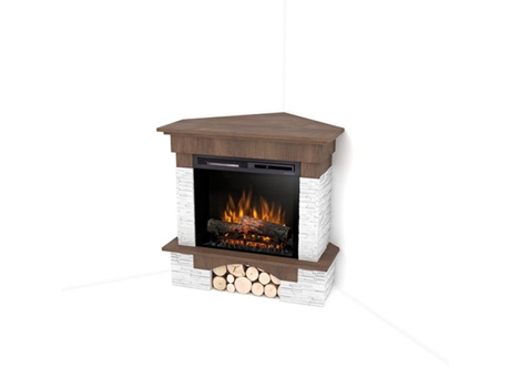Chimenea eléctrica esquinera independiente PORTO Roble 23' 91 x 89 x 76.5 OUTINFIRE