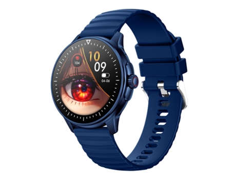 EKO 5.1 Reloj conectado con micrófono y pulsera de silicona a rayas Azul