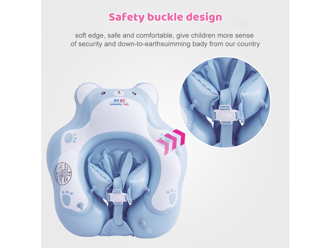 Flotador hinchable para bebés de 3 a 10 meses, aro de piscina con asiento, entrenador de natación para niños y niñas, talla S