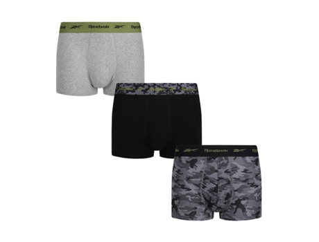 Boxers REEBOK Algodón Hombre (XL - Negro)