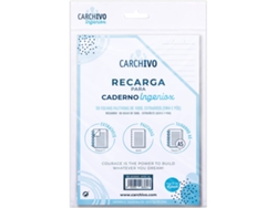 Recarga para Cuadernos INGENIOX Blanco (A5 - Pautado - 50 Hojas)