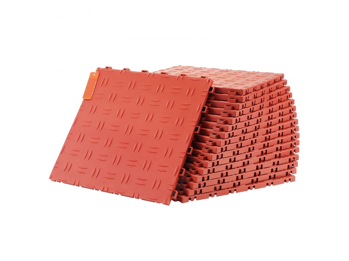 Juego de 50 baldosas antideslizantes entrelazadas para garaje de 305 x 305 mm Tekmaquinas