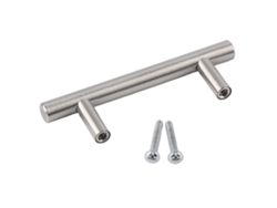 Tirador En Forma De T De Acero Inoxidable De 100 Mm Para Puertas De Armarios De Cocina Con Tornillos.
