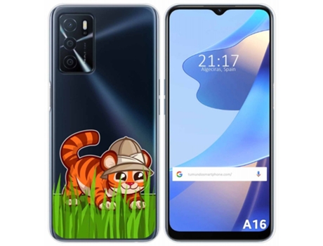 Carcasa Oppo A16 / A16s TUMUNDOSMARTPHONE Dibujos Transparente Multicolor