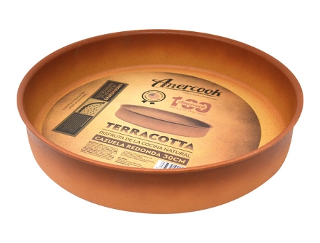 CAZUELA BAJA SIN TAPA ALUMINIO FORJADO TERRACOTA