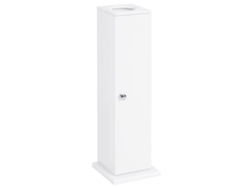 Mueble De Baño Estrecho Con Orificio Para Papel Higiénico Y Estantes Estilo Moderno 19,5x19,5x65 Cm Blanco