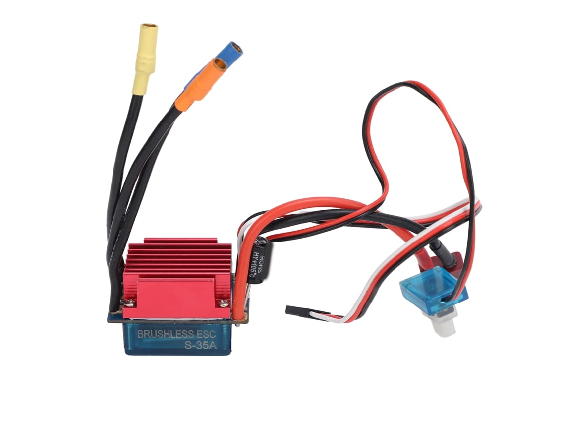 Controlador De Velocidade Elétrico Brushless Sem Sensor À Prova D'água 35a Para Carros E Barcos Rc 1/16 1/18