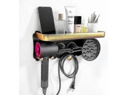Soporte de pared metálico grande para secador de pelo Dyson Hair y accesorios Supersonic GOKOCO