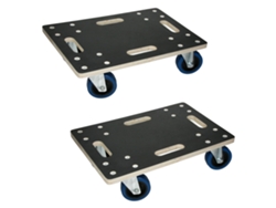 2x Plataformas de carga ECD 35x50cm con ruedas para translado muebles hasta 800kg