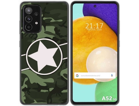 Carcasa Samsung Galaxy A52 / A52 5G / A52s 5G TUMUNDOSMARTPHONE Camuflaje 01 Multicolor
