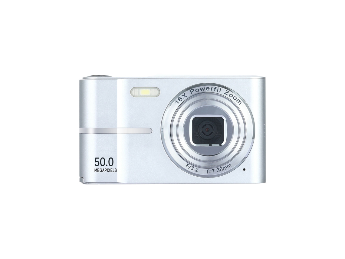 Câmara Digital 4K M03 Tela LCD de 2,4 Polegadas Zoom 16x Mini Câmara Compacta Prata GERTIZ