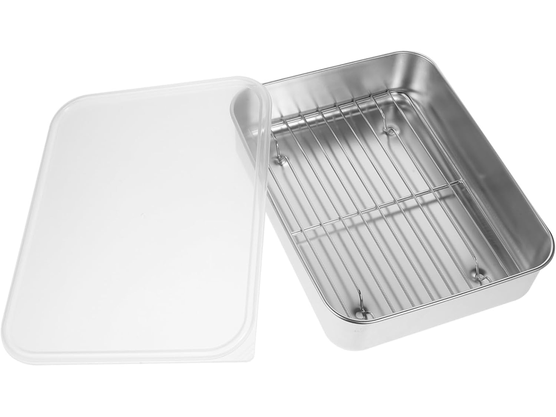 Organizador De Latas Para Refrigerador Hecho Acero Inoxidable Y Silicona Primera Calidad Este Recipiente