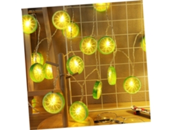 Guirnalda de luces LED de 3 m con forma de rodaja de limón, bajo voltaje, impermeable, para decoración Gokoco