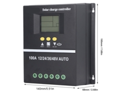 Controlador de carga solar MPPT 2026dz con doble puerto USB y panel LCD retroiluminado, regulador de panel solar adaptativo de 12 V, 24 V, 36 V y 48 V.