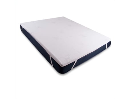 Topper Viscoelástico 140 x 180 cm Sobrecolchón Viscoelástico Funda Aloe Vera 5 cm Grosor DREAMING KAMAHAUS