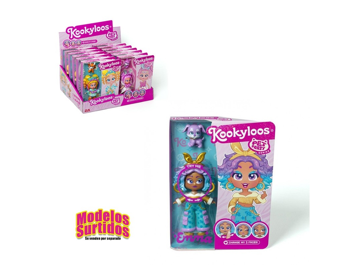 KOOKYLOOS Muñecas Pets Party Display