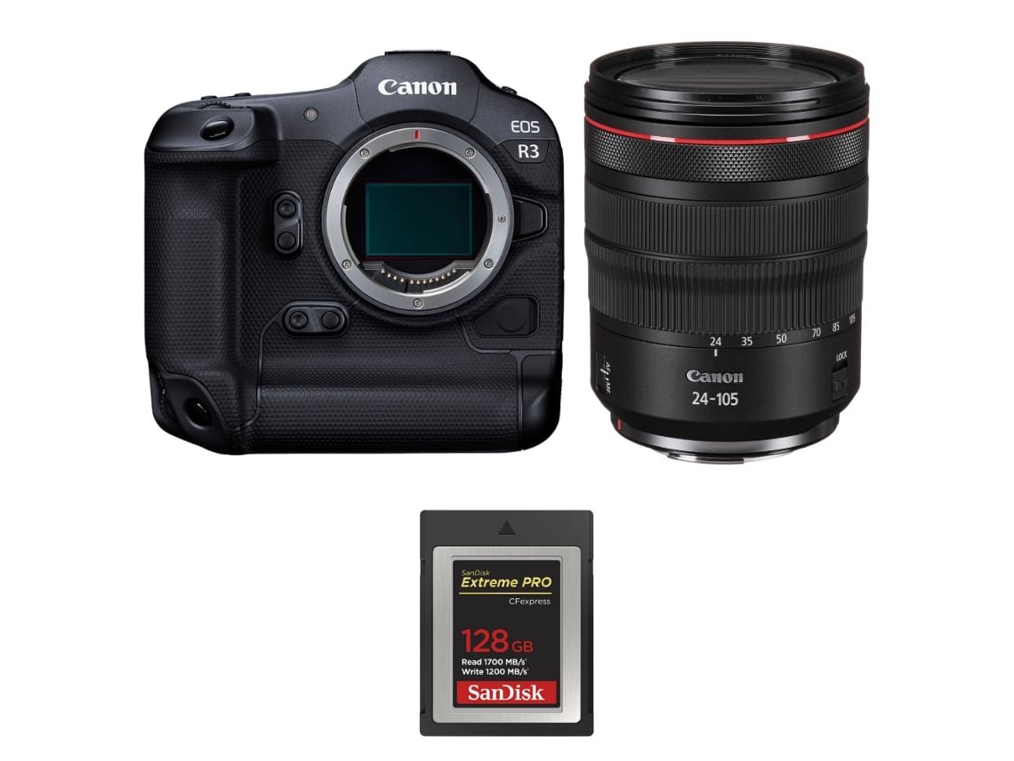 Canon Eos R3 + Rf 24-105mm F/4 L Is Usm + 1 Sandisk 128gb Extreme Pro Cfexpress Type B + Ebook “20 Consejos Para Fotos Que Impactan”