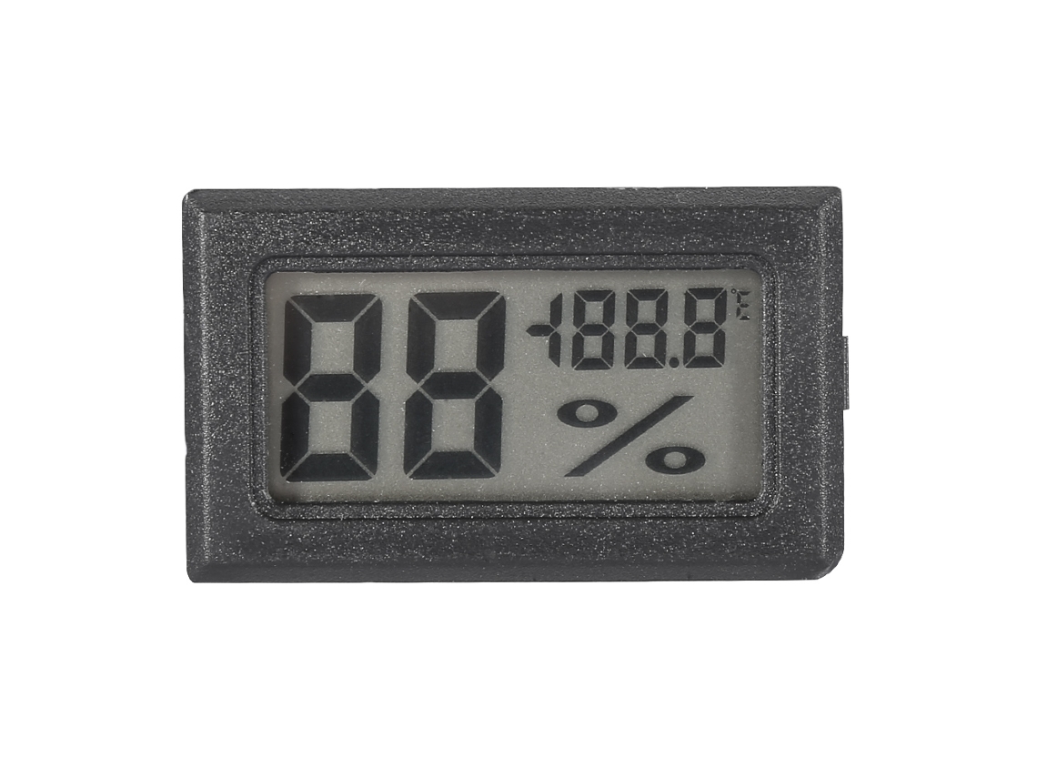 Termómetro Higrómetro Digital Lcd Para El Hogar, La Oficina Y El Invernadero: Monitor De Humedad Y Temperatura Interna (negro).
