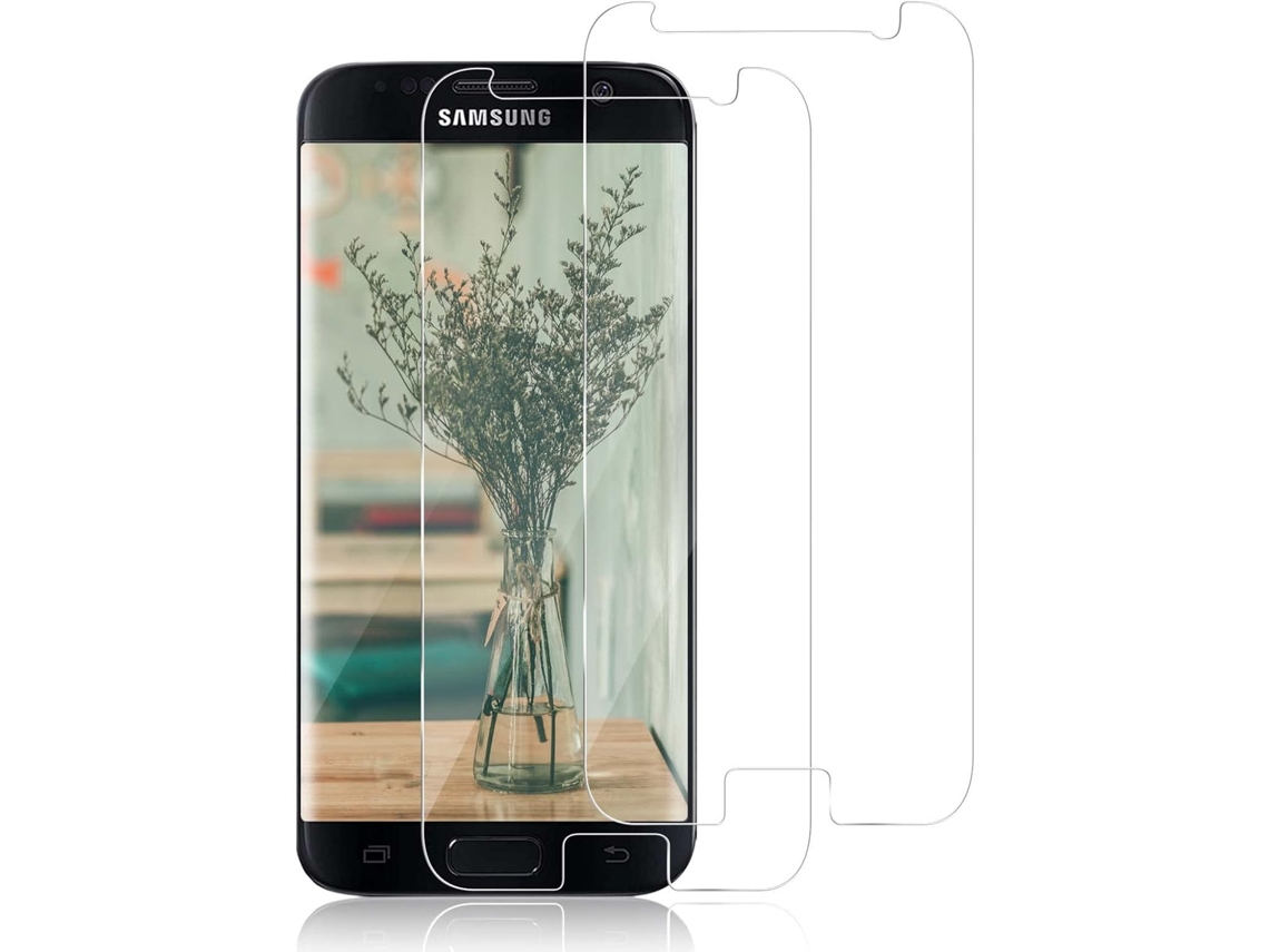 Conjunto de Protectores de Pantalla Dureza Antibolha Antiriscos para Samsung Galaxy S7 HONGWE. Vidrio Templado (2un)