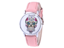 Reloj Analógico Para Hombre Con Correa Sencilla De Piel Sintética Y Movimiento De Cuarzo (rosa)