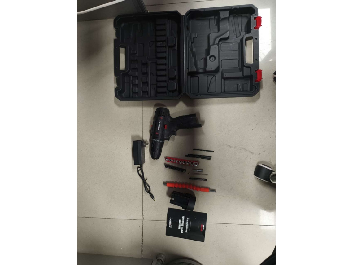 Taladro Eléctrico Inalámbrico Con 2 Velocidades, Par De Torsión De 25+1, Par Ajustable, Luz Led, 16,8 V
