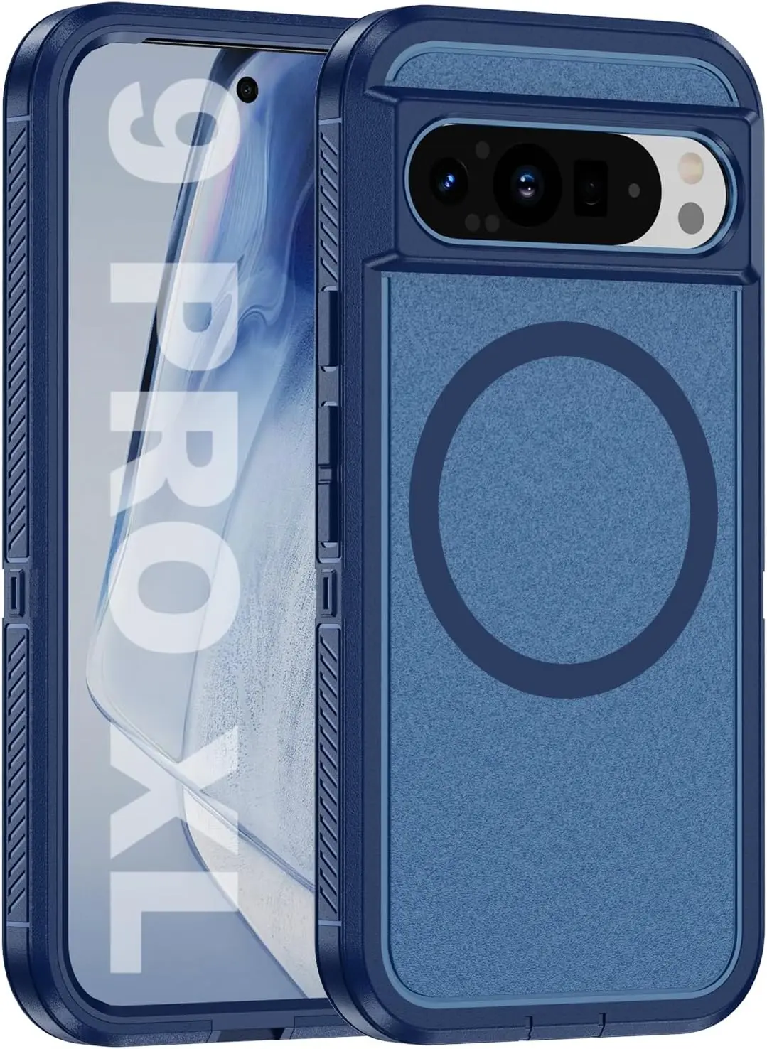 (azul, Google Pixel 7a) Funda Protectora Resistente Para Teléfono, A Prueba De Golpes, Magnética, Con Carga Inalámbrica.