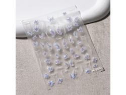 Pegatinas de uñas estilo japonés 5D, kit acrílico con película deslizante para decoración de uñas DIY